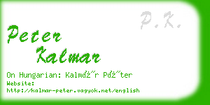 peter kalmar business card